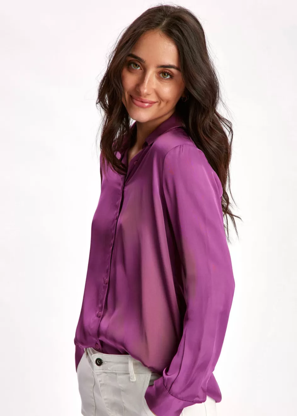 Lauren Vidal Chemises & Blouses-CHEMISE BASIQUE Lilas