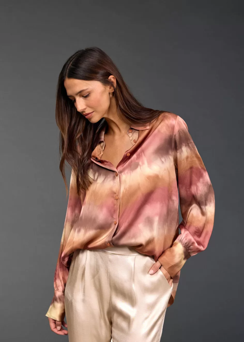 Lauren Vidal Chemises & Blouses-CHEMISE EN TIE AND DYE MARINO Rotko