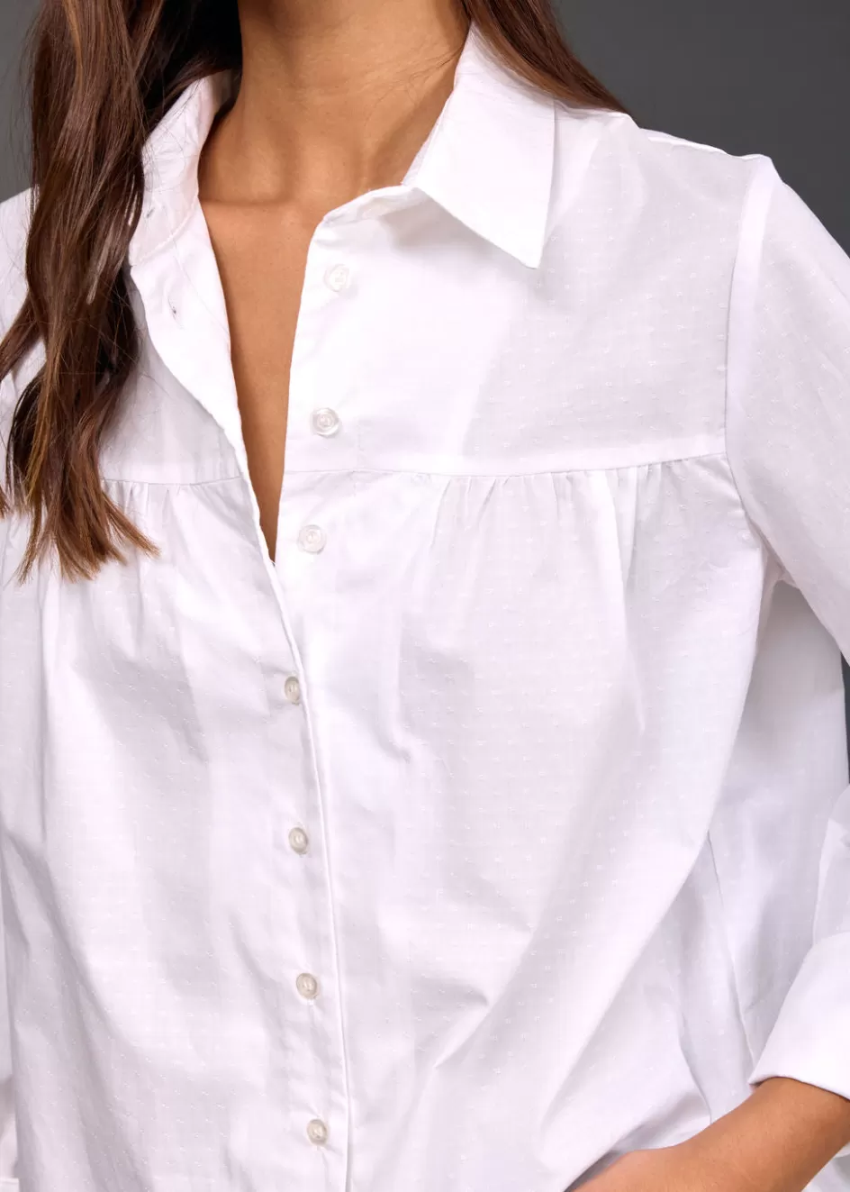 Lauren Vidal Chemises & Blouses-CHEMISE POPELINE RISA Blanc