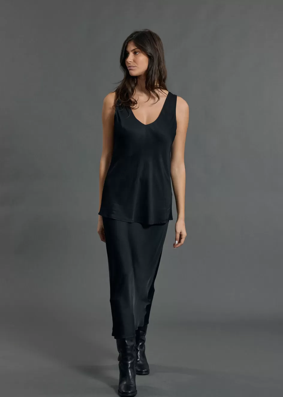 Lauren Vidal Tops-DÉBARDEUR EN VISCOSE IROS Noir