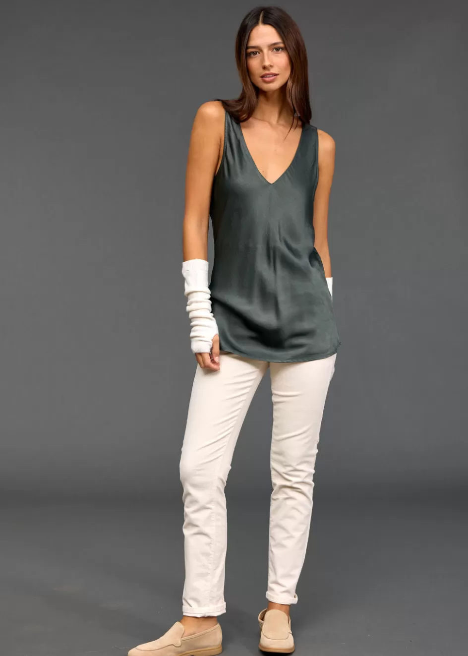 Lauren Vidal Tops-DÉBARDEUR EN VISCOSE IROS Green