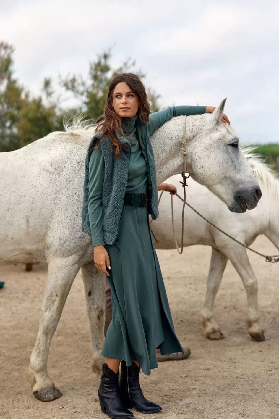 Lauren Vidal Vestes & Manteaux-GILET SANS MANCHES TALIA Green