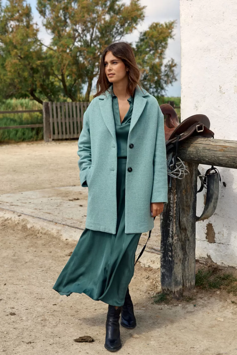 Lauren Vidal Vestes & Manteaux-MANTEAU COURT MIRAV Amande