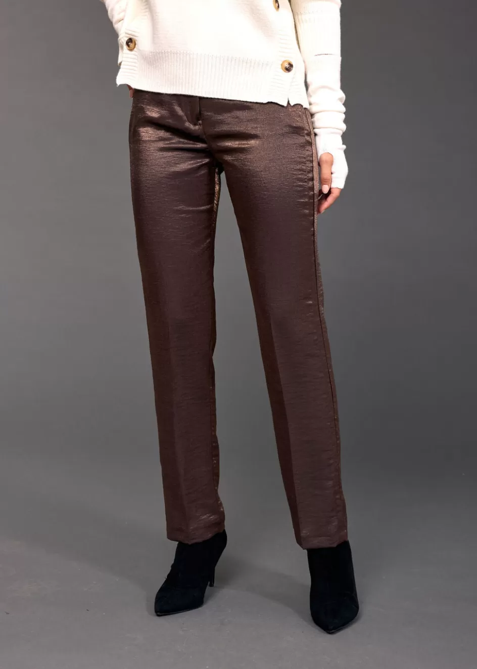 Lauren Vidal Pantalons-PANTALON DROIT PHIL Mordore