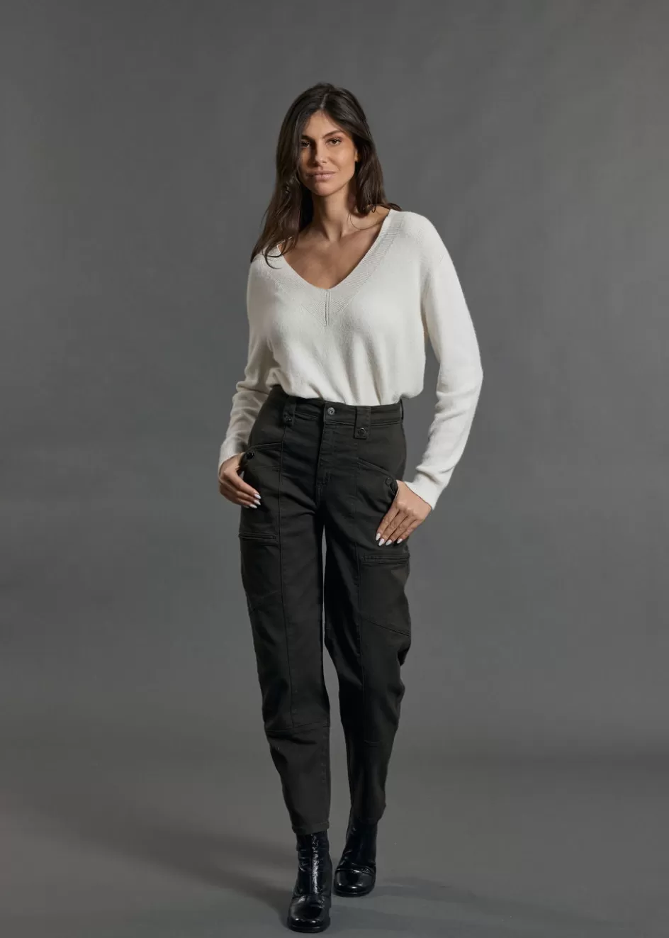 Lauren Vidal Pantalons-PANTALON MOM DIEGO Cafe