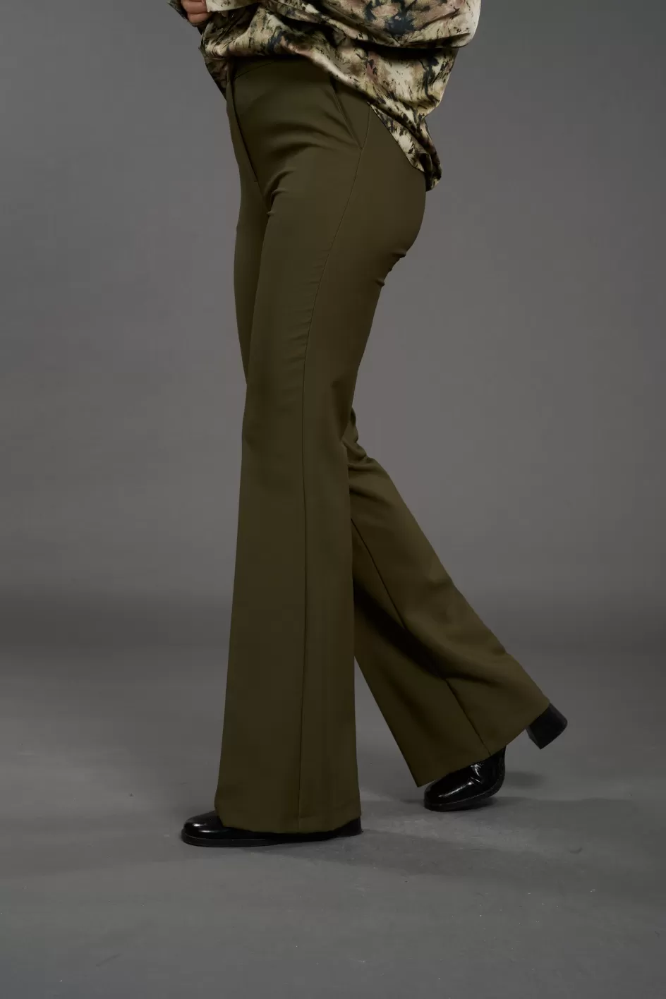 Lauren Vidal Pantalons-PANTALON SOUPLE EVASE JUDY Bronze