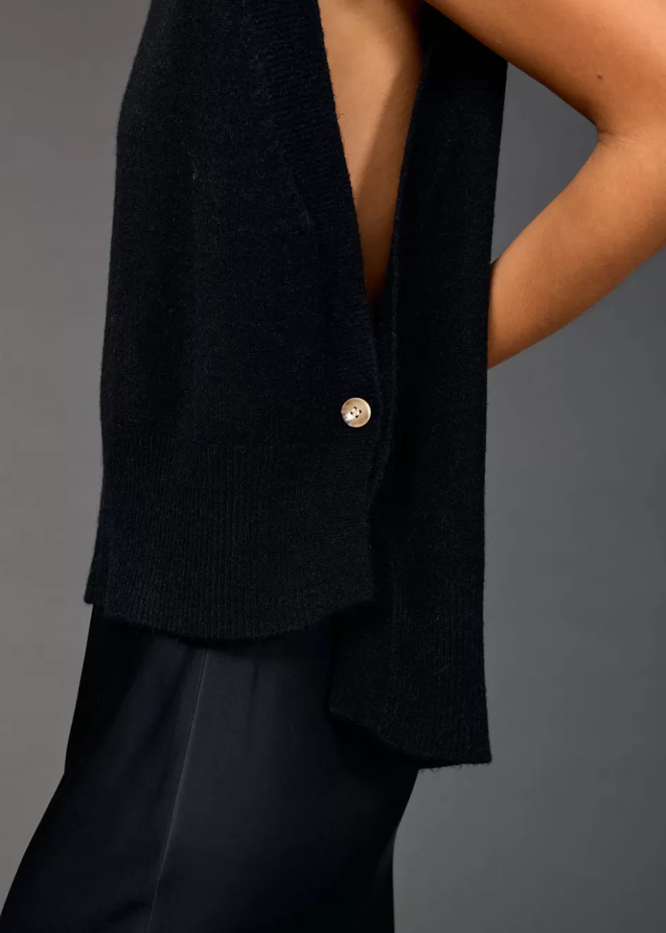 Lauren Vidal Pulls & Gilets-Pull sans manches Marcia Noir