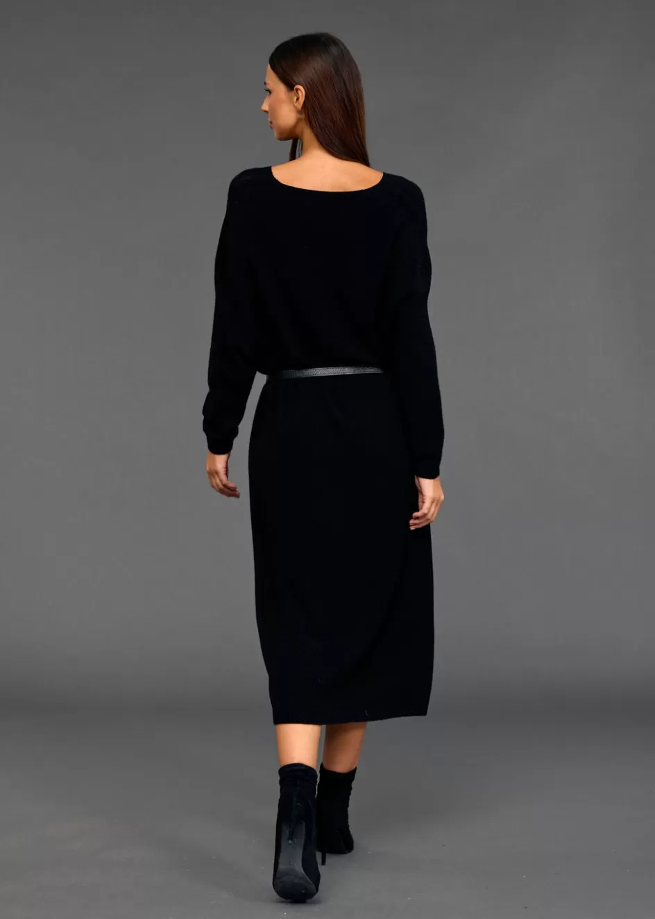 Lauren Vidal Robes & Jupes-Robe ample en maille Noune Noir