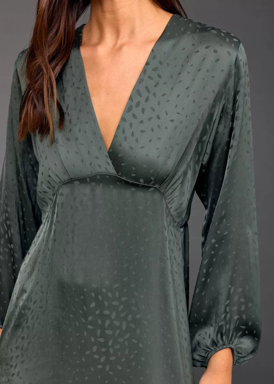 Lauren Vidal Robes & Jupes-ROBE EN VISCOSE JACQUARD ELIZA Green