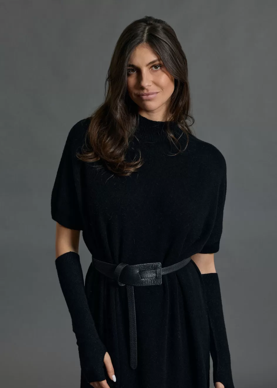 Lauren Vidal Robes & Jupes-Robe longue en laine NUMA Noir