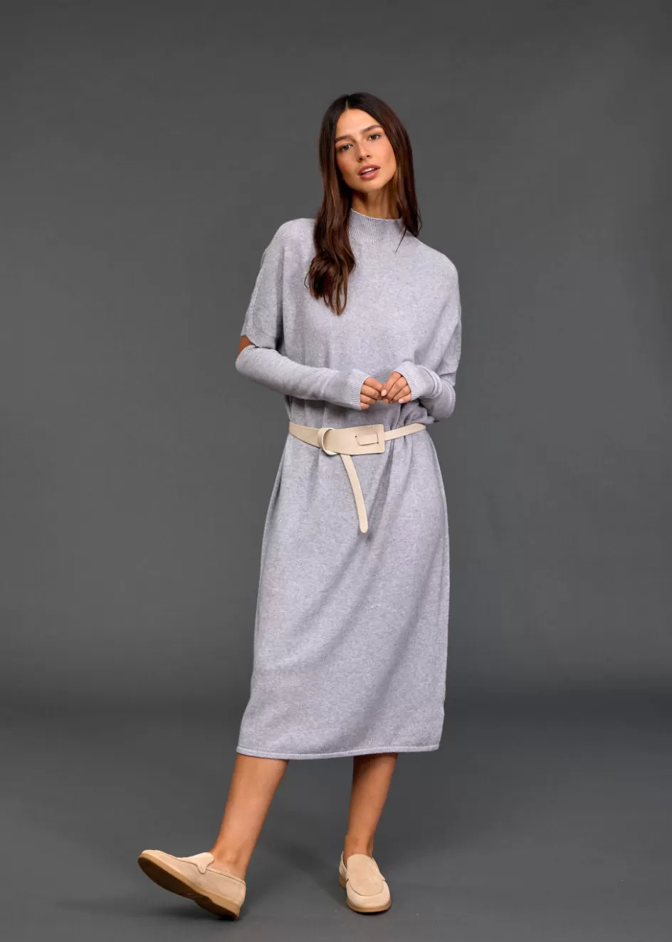 Lauren Vidal Robes & Jupes-Robe longue en laine Numa Grey