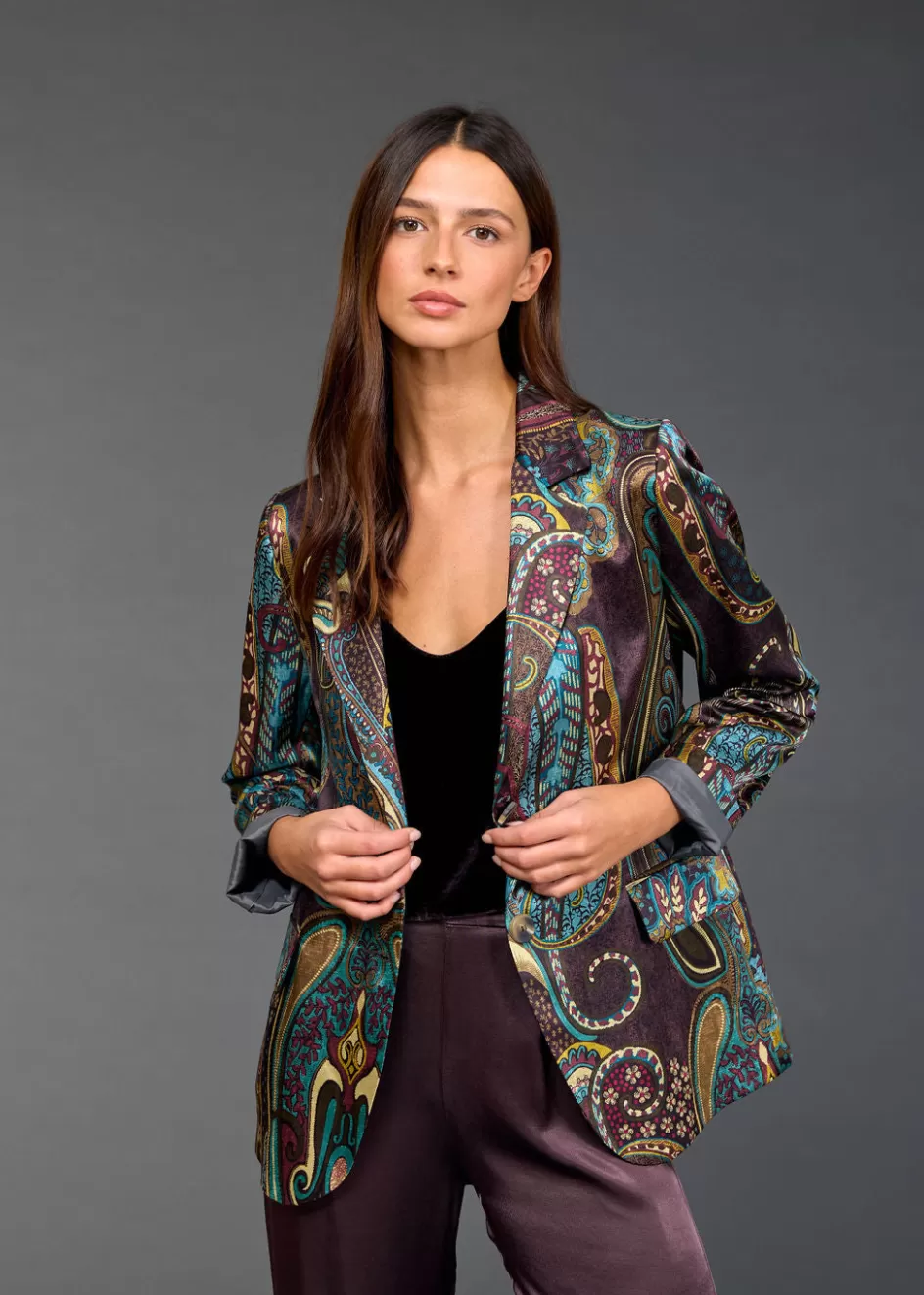 Lauren Vidal Vestes & Manteaux-VESTE BLAZER IMPRIMÉ TESS Lutetia