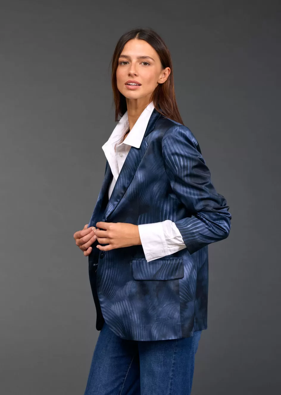 Lauren Vidal Vestes & Manteaux-VESTE BLAZER IMPRIMÉ TESS Lune