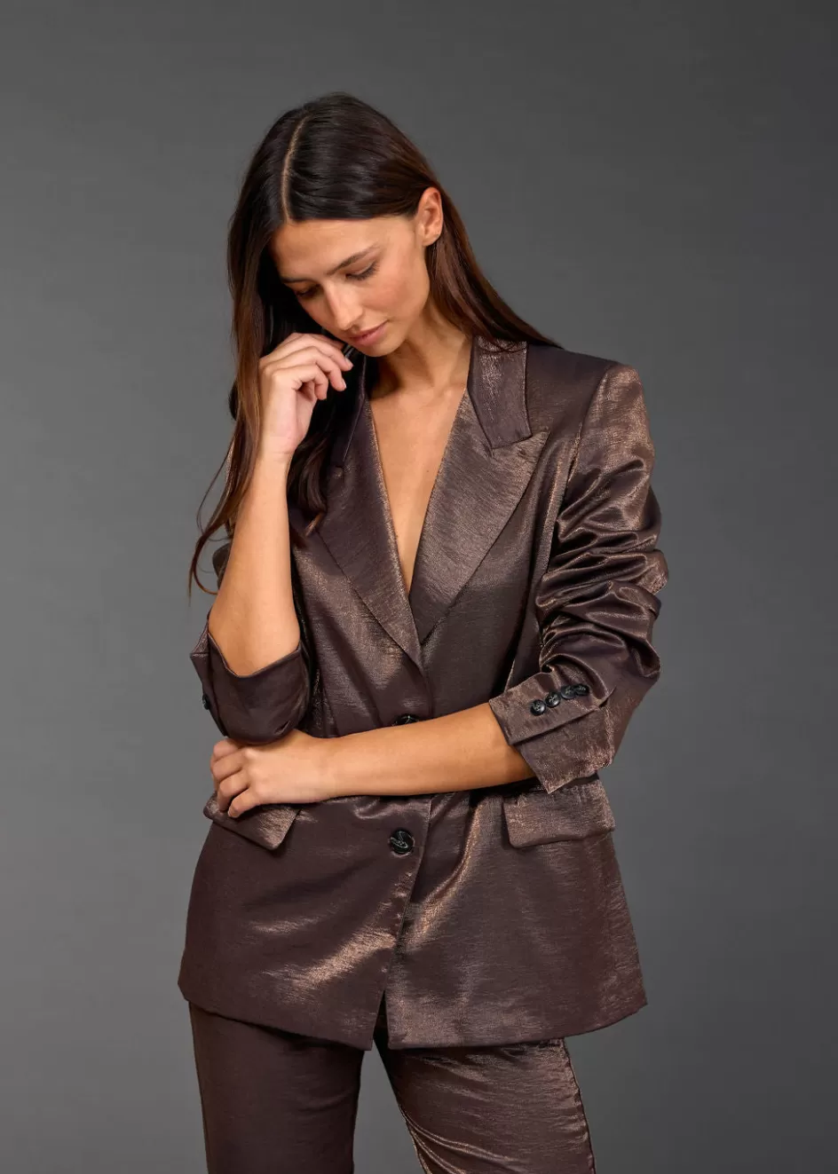 Lauren Vidal Vestes & Manteaux-VESTE BLAZER AYANA Mordore