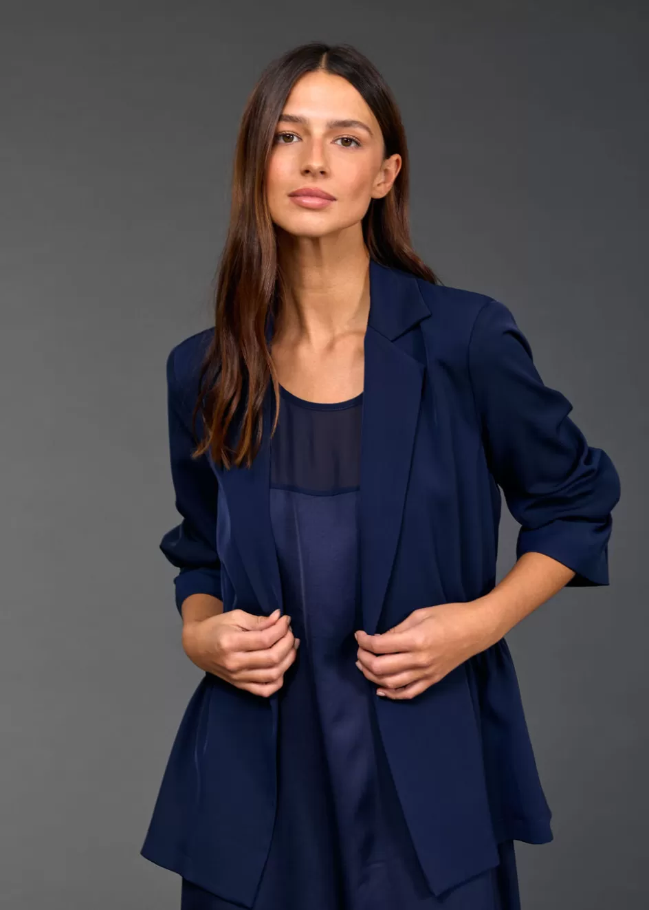 Lauren Vidal Vestes & Manteaux-VESTE FLUIDE VALLEY Nuit