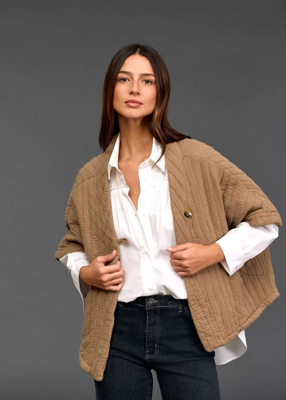 Lauren Vidal Vestes & Manteaux-VESTE MATELASSÉ MADDI Camel